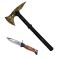 Set Topor Survivor, Desert Camo, 39 cm si briceag AK-47