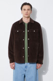 A.P.C. geaca din velur Blouson Alex culoarea maro, de tranzitie, COGVV.H02625.CAE