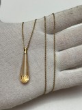LANT + PANDANTIV CRISTAL SWAROVSKI - Galben - Placat aur - Original, Femei