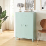 Dulap metalic Orip&auml;&auml; 110x75x33cm verde pastel [en.casa] HausGarden Leisure