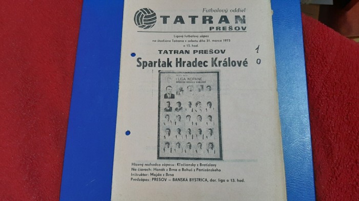 program Tatran Presov - Spartak Kralove