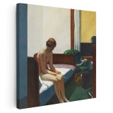 Tablou pictura Camera de Hotel de Edward Hopper 1557 Tablou canvas pe panza CU RAMA 100x100 cm