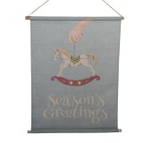 Cumpara ieftin Decoratiune Craciun, suspendabila textil multicolor Calut 76x3x97 cm