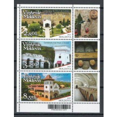Moldova 2022 Mi 1218/20 bl 92 MNH - Vinariile Moldovei
