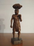 Statueta africana &bdquo;Primitiv&rdquo; | lemn exotic sculptat | Africa Centrala