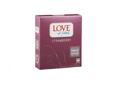 PREZERVATIVE LOVE PLUS STRAWBERRY 3BUC foto