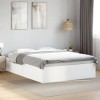 VidaXL Cadru de pat, alb ,135x190 cm, lemn prelucrat 3281035