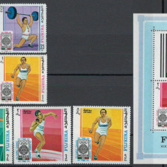 Fujeira 1968 Mi 266/75 + bl B9 MNH - Jocurile Olimpice de vara, Mexic