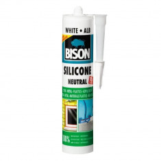 Silicon Neutral Bison, 280 ml, Alb, Mastic Etansare de Inalta Calitate, Bison Silicone Neutral Silicon, Silicon Alb Neutral, Adeziv Siliconic Alb, Ade