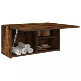Gossi dulap perete baie, stejar fumuriu, 60x25x30 cm, lemn prelucrat