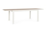 Cumpara ieftin Masa gradina, terasa extensibila aluminiu alb maro Belmar 160/240x100x75h