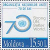 MOLDOVA 2015, Aniversari - ONU - 70 de ani, serie neuzata, MNH, Nestampilat