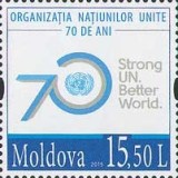 MOLDOVA 2015, Aniversari - ONU - 70 de ani, serie neuzata, MNH, Nestampilat