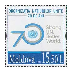 MOLDOVA 2015, Aniversari - ONU - 70 de ani, serie neuzata, MNH