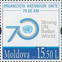 MOLDOVA 2015, Aniversari - ONU - 70 de ani, serie neuzata, MNH foto