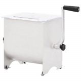 Gossi malaxor de carne manual cu capac, argintiu, otel inoxidabil