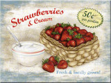 Magnet - Strawberries and Cream, Nostalgic Art Merchandising