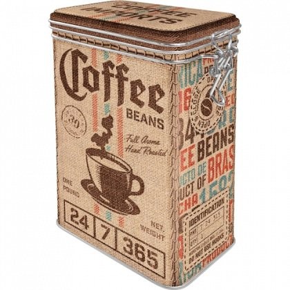 Cutie metalica cu capac etans - Coffee Sack