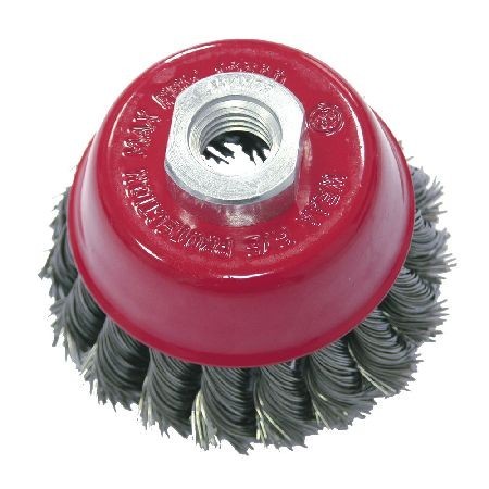 Perie sarma impletita tip cupa cu filet 65mm Perie sarma impletita tip cupa cu filet 65mm