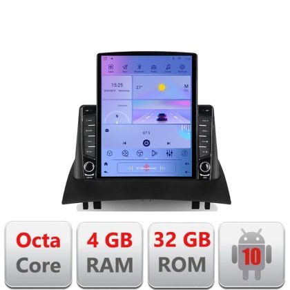 Navigatie Renault Megane 2 G-098 ecran tip TESLA 9.7&quot; cu Android Radio Bluetooth Internet GPS WIFI 4+32GB DSP 4G Octa CarStore Technology