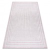 Covor SISAL SION labirint 22376 țesute plate roz / ecru, 160x220 cm