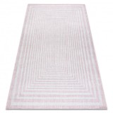 Covor SISAL SION labirint 22376 țesute plate roz / ecru, 180x270 cm