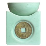 Lampa mare aromaterapie moneda chinezeasca - verde menta