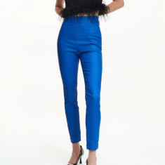 Pantaloni skinny fit, cu fermoar lateral, albastru, dama, Reserved