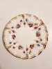 Farfurie portelan Royal Antoinette XLIV Crown Derby, English Bone China, 20 cm, decorata cu aur de 22 Karate, de colectie