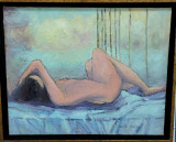 Tablou Blue Nud, Ulei, Realism
