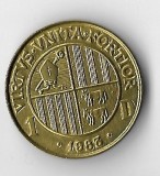 Moneda 1 diner 1983 - Andorra, tiraj: 28.000