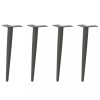 VidaXL Picioare pentru măsuță de cafea, formă conică, 4 buc., antracit, 30-31 cm, oțel 4012510