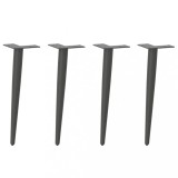 VidaXL Picioare pentru măsuță de cafea, formă conică, 4 buc., antracit, 30-31 cm, oțel