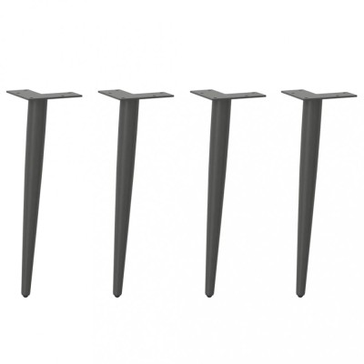 vidaXL Picioare pentru măsuță de cafea, formă conică, 4 buc., antracit, 30-31 cm, oțel 4012510 foto