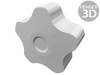 Buton de Reglare 40mm Capac Roșu