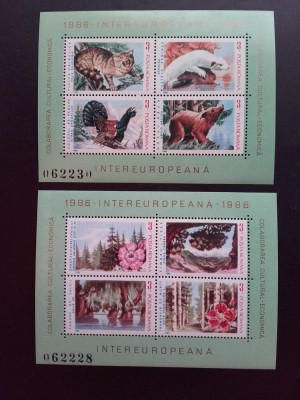 1986 - Colaborarea Cultural-Economica Intereuropeana - 2 blocuri - LP1152 foto