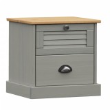 Cumpara ieftin Noptiera VIGO, gri, 42x35x42 cm, lemn masiv de pin