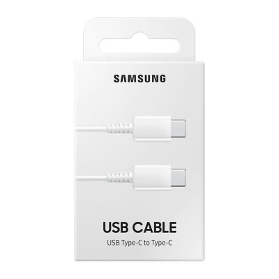 Cablu date original Samsung USB C la USB C, Fast Charge, 1m, Alb (EP-DA705BWEGWW) foto