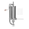 Aparat vertical pentru umplut carnati Grunberg, 2.5 kg, corp inox, 4 palnii