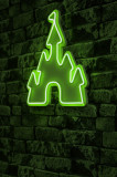 Decoratiune luminoasa LED, Castle, Benzi flexibile de neon, DC 12 V, Verde, Neon Graph