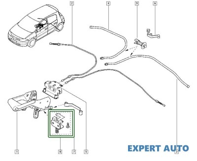 Suport cablu frana de mana Renault Megane II (2002-2011)[BM0/1_,CM0/1_] foto