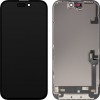 Display cu Touchscreen JK pentru Apple iPhone 16, cu Rama, Versiune LCD In-Cell, Negru