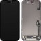 Display cu Touchscreen JK pentru Apple iPhone 16, cu Rama, Versiune LCD In-Cell, Negru