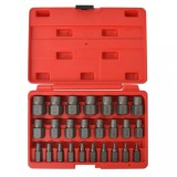 vidaXL Set extractor șuruburi, caneluri multiple, 25 de piese, oțel