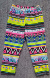 Pantaloni colorati din bumbac, poliester si spandex, lungime 56 cm, noi, Fete, 10-11 ani