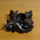 Scrumiera asiatica veche |lemn exotic sculptat| Indonezia