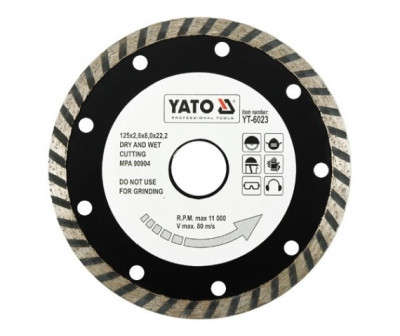 Disc diamantat Turbo 125 mm YATO foto