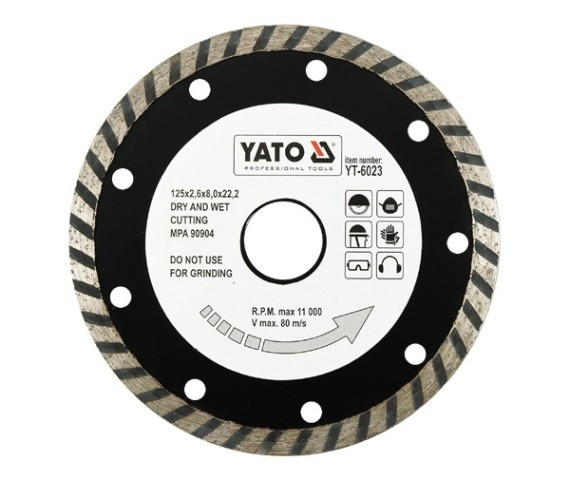 Disc diamantat Turbo 125 mm YATO