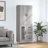 vidaXL Dulap &icirc;nalt, gri sonoma, 69,5x34x180 cm, lemn compozit