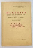 RECENZIA NOTITELOR ZILNICE DIN RAZBOIUL 1916-1918 ALE MARESALULUI AVERESCU de CPT. COMANDOR GEORGE COANDA - BUCURESTI, 1937